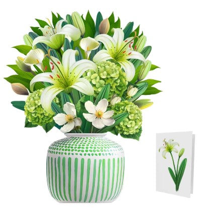 White Botanicals 3D Pop-up Bouquet