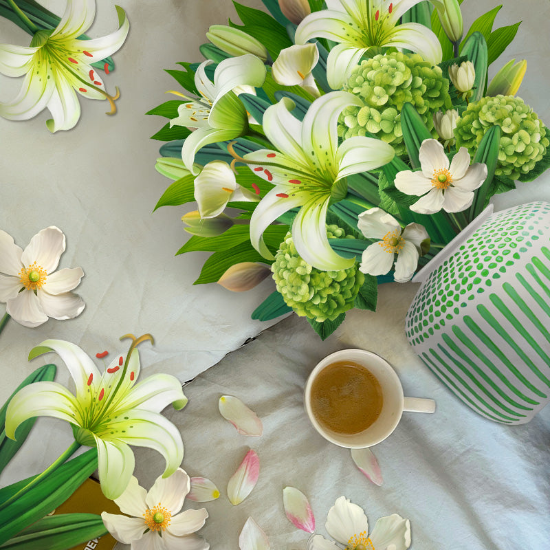 White Botanicals 3D Pop-up Bouquet